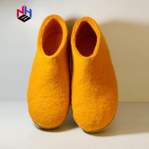Yellow Felt Wool Shoes