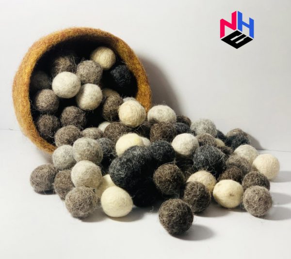 Natural Felt Wool Balls